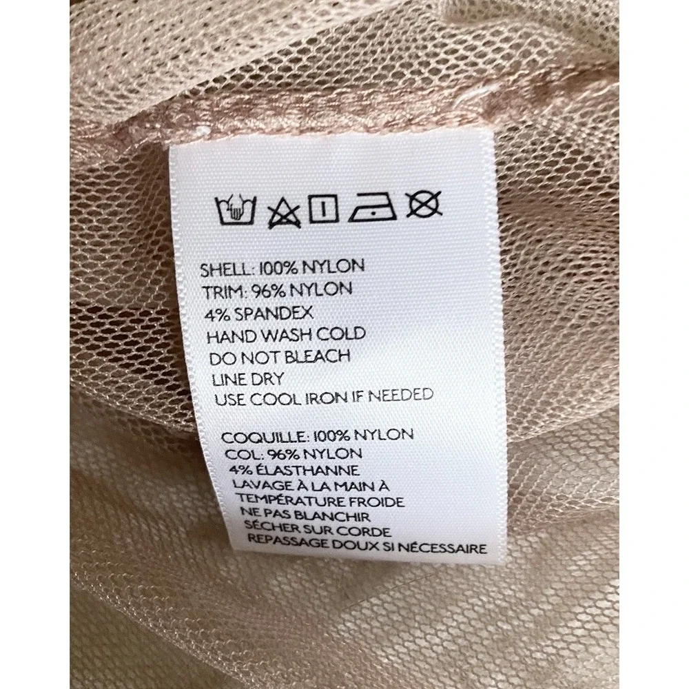 Pins & Needles Lace Mesh Slip Dress S Lingerie Black Nude Sheer Grunge Steampunk - Picture 9 of 11